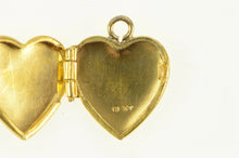 Load image into Gallery viewer, 10K J D Monogram Name Initial Heart Photo Locket Charm/Pendant Yellow Gold