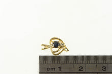 Load image into Gallery viewer, 14K Sapphire Diamond Accent Heart Love Symbol Pendant Yellow Gold