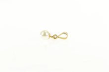 Load image into Gallery viewer, 14K Vintage 5.3mm Pearl Classic Simple Pendant Yellow Gold