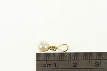 Load image into Gallery viewer, 14K Vintage 5.3mm Pearl Classic Simple Pendant Yellow Gold