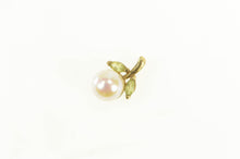 Load image into Gallery viewer, 14K Pearl Peridot Accent Flower Fruit Vintage Pendant Yellow Gold
