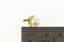 Load image into Gallery viewer, 14K Pearl Peridot Accent Flower Fruit Vintage Pendant Yellow Gold