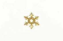 Load image into Gallery viewer, 14K Snow Flake Diamond Cut Winter Season Symbol Charm/Pendant Yellow Gold