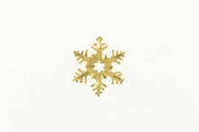 Load image into Gallery viewer, 14K Snow Flake Diamond Cut Winter Season Symbol Charm/Pendant Yellow Gold
