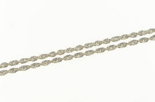 Load image into Gallery viewer, 10K 1.9mm Rope Link Twist Spiral Chain Necklace 21.5&quot; White Gold