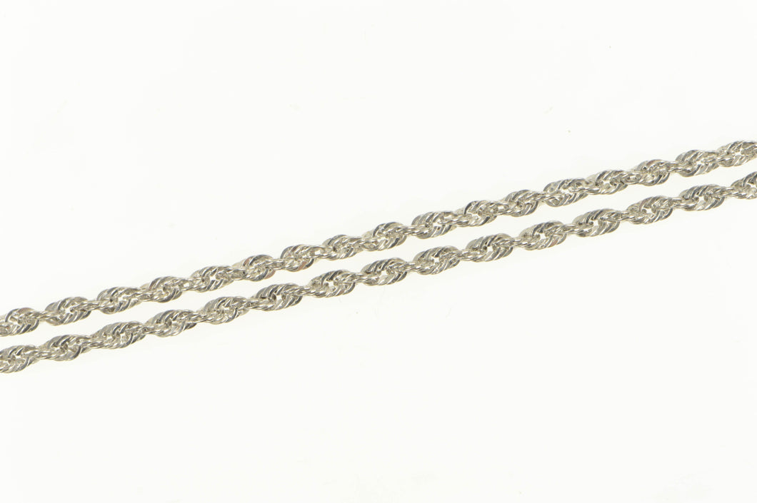 10K 1.9mm Rope Link Twist Spiral Chain Necklace 21.5