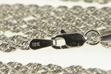 Load image into Gallery viewer, 10K 1.9mm Rope Link Twist Spiral Chain Necklace 21.5&quot; White Gold