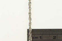 Load image into Gallery viewer, 10K 1.9mm Rope Link Twist Spiral Chain Necklace 21.5&quot; White Gold