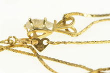 Load image into Gallery viewer, 14K Pear Solitaire Squared Chain Cubic Zirconia Necklace 18.25&quot; Yellow Gold