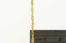 Load image into Gallery viewer, 14K 1.3mm Rolling Herringbone Twist Link Chain Necklace 24&quot; Yellow Gold