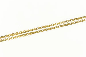 14K 1.8mm Classic Cable Link Vintage Chain Necklace 17.25" Yellow Gold