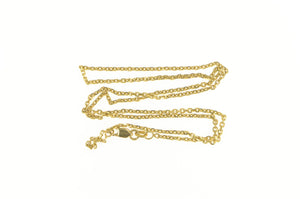 14K 1.8mm Classic Cable Link Vintage Chain Necklace 17.25" Yellow Gold
