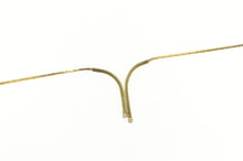 Load image into Gallery viewer, 14K Diamond Curved Bar Lavalier Square Chain Necklace 16,25&quot; Yellow Gold