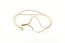 Load image into Gallery viewer, 14K Diamond Curved Bar Lavalier Square Chain Necklace 16,25&quot; Yellow Gold