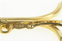 Load image into Gallery viewer, 14K Diamond Curved Bar Lavalier Square Chain Necklace 16,25&quot; Yellow Gold