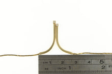 Load image into Gallery viewer, 14K Diamond Curved Bar Lavalier Square Chain Necklace 16,25&quot; Yellow Gold