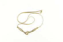 Load image into Gallery viewer, Sterling Silver Diamond Loop Curved Bar Statement Chain Necklace 18&quot;