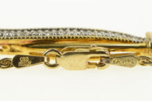 Load image into Gallery viewer, Sterling Silver Diamond Loop Curved Bar Statement Chain Necklace 18&quot;