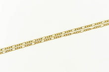 Load image into Gallery viewer, 14K 1.2mm Figaro Chain Classic Link Vintage Necklace 24.5&quot; Yellow Gold