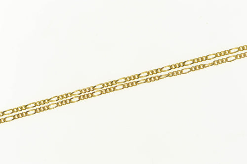 14K 1.2mm Figaro Chain Classic Link Vintage Necklace 24.5