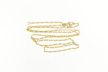 Load image into Gallery viewer, 14K 1.2mm Figaro Chain Classic Link Vintage Necklace 24.5&quot; Yellow Gold