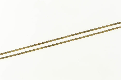 14K 0.7mm Serpentine Chain Link Classic Necklace 16