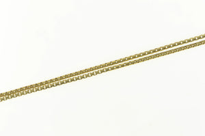 14K 1.2mm Rounded Box Vintage Square Chain Necklace 18.25" Yellow Gold
