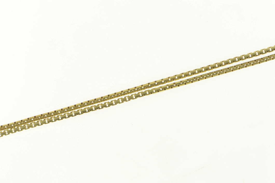 14K 1.2mm Rounded Box Vintage Square Chain Necklace 18.25