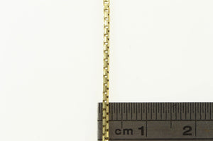14K 1.2mm Rounded Box Vintage Square Chain Necklace 18.25" Yellow Gold