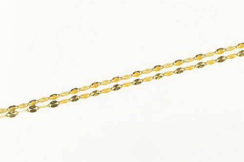 18K 1.8mm Pressed Sparkle Link Vintage Chain Necklace 16.5