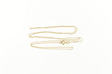 Load image into Gallery viewer, 14K 0.8mm Simple Woven Cable Chain Link Vintage Necklace 19.25&quot; Yellow Gold