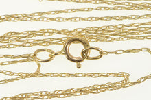 Load image into Gallery viewer, 14K 0.8mm Simple Woven Cable Chain Link Vintage Necklace 19.25&quot; Yellow Gold