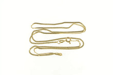 Load image into Gallery viewer, 14K 1.3mm Squared Chain Flat Box Link Necklace 19.25&quot; Yellow Gold
