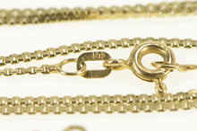 Load image into Gallery viewer, 14K 1.3mm Squared Chain Flat Box Link Necklace 19.25&quot; Yellow Gold