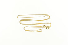 Load image into Gallery viewer, 14K 0.6mm Box Chain Classic Simple Square Link Necklace 18&quot; Yellow Gold