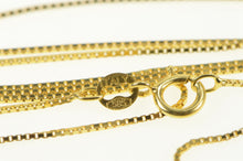 Load image into Gallery viewer, 14K 0.6mm Box Chain Classic Simple Square Link Necklace 18&quot; Yellow Gold