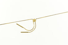 Load image into Gallery viewer, 14K Vintage Lavalier Squared Bolo Box Chain Necklace 15.75&quot; Yellow Gold