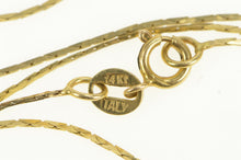 Load image into Gallery viewer, 14K Vintage Lavalier Squared Bolo Box Chain Necklace 15.75&quot; Yellow Gold