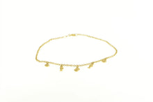 Load image into Gallery viewer, 14K Sea Shell Fish Ocean Motif Chain Anklet Bracelet 9.5&quot; Yellow Gold