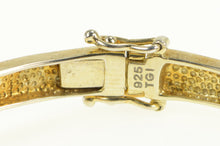 Load image into Gallery viewer, Sterling Silver Trillion Tanzanite Halo Syn. Black Opal Bracelet 6.75&quot;