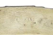 Load image into Gallery viewer, Sterling Silver E King Pink Mother of Pearl Navajo Cuff Bracelet 7.25&quot;