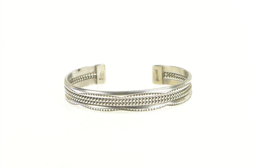 Sterling Silver Taje Navajo Native American Artisan Cuff Bracelet 6.5