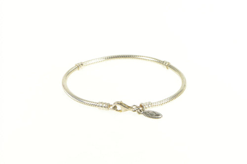 Sterling Silver Pandora Moments Designer Lobster Clasp Charm Bracelet 7