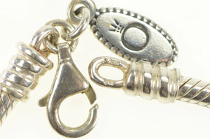 Sterling Silver Pandora Moments Designer Lobster Clasp Charm Bracelet 7"