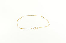 Load image into Gallery viewer, 14K 1.0mm Herringbone Link Vintage Simple Chain Bracelet 7&quot; Yellow Gold