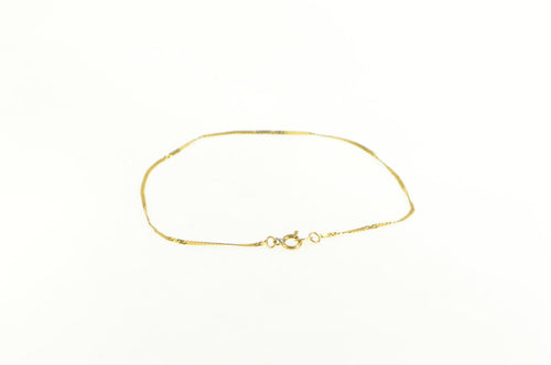 14K 1.0mm Herringbone Link Vintage Simple Chain Bracelet 7