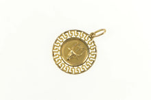 Load image into Gallery viewer, 14K Greek Isle of Crete KPHTH Minotaur Round Charm/Pendant Yellow Gold