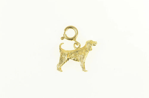 14K 3D Dog Hound Puppy Pet Animal Charm/Pendant Yellow Gold