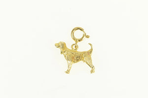 14K 3D Dog Hound Puppy Pet Animal Charm/Pendant Yellow Gold