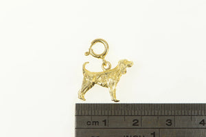 14K 3D Dog Hound Puppy Pet Animal Charm/Pendant Yellow Gold